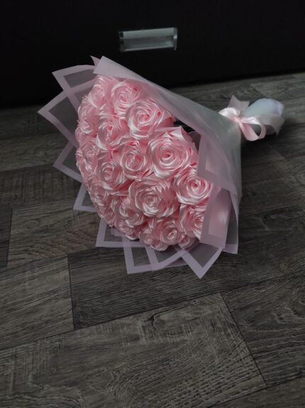 Handmade ribbon flower bouquet